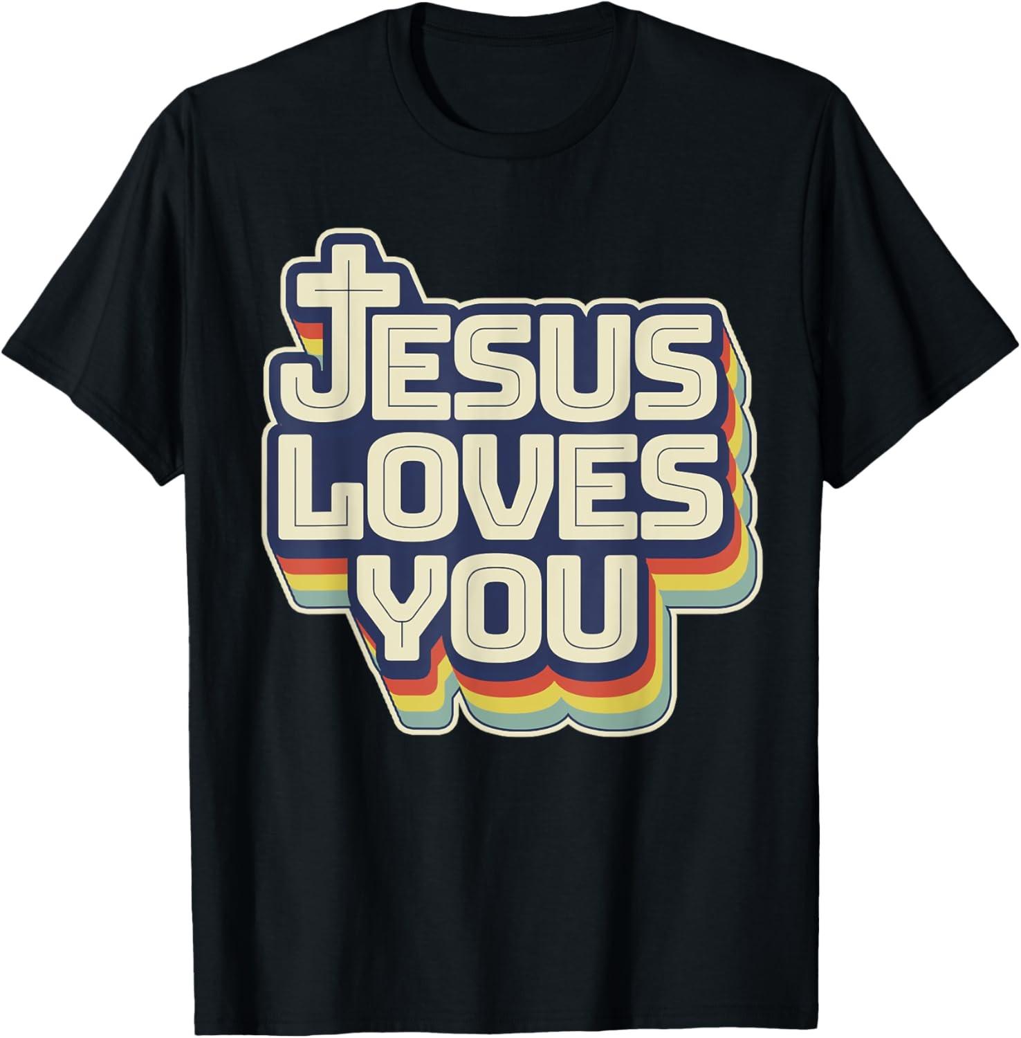 Jesus Loves You - Christian T-Shirt S разноцветный
