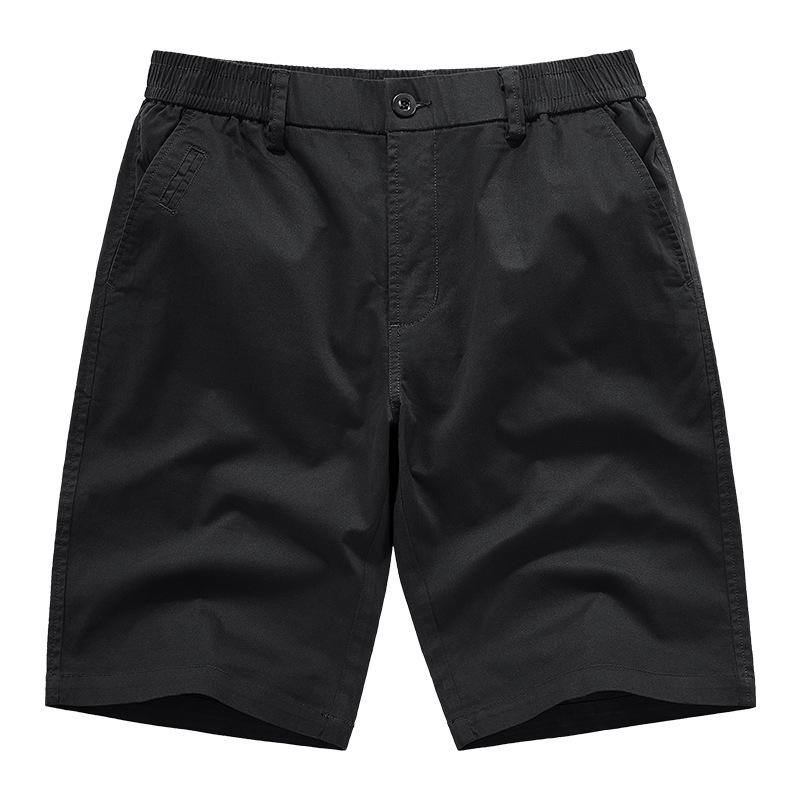 Sommer Baumwolle Einfarbige Shorts Herren Hohe Qualität Lässig Business Gesellschaft Elastischer Bund Herrenshorts Badeshorts
