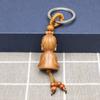 Monk Buddhism Guanyin Wood Carving Craft Bag Pendant Keychain Car Accessories Keyfob Key Ring