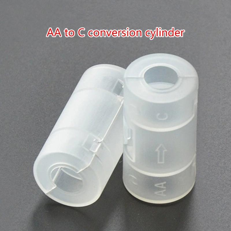 10 adattatori da batteria AAA ad AA, convertitori di batteria, porta adattatori da AA a C con/senza contatto metallico sul fondo
