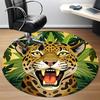 1pc Jaguar, Jungle Print Chair Carpet for Office, Soft Comfortable Mat For Office, Living Room, Bedroom, Machine Washable Carpet yy251112166
