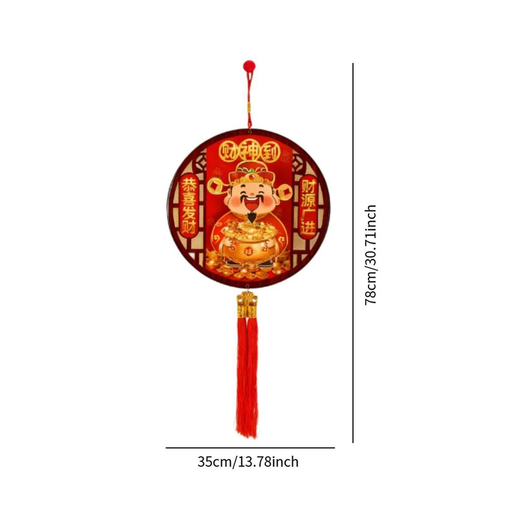Chinese New Year Hanging Decoration God of Wealth Front Door Hanging Ornament for Office Opening Housewarming Shops Entrance