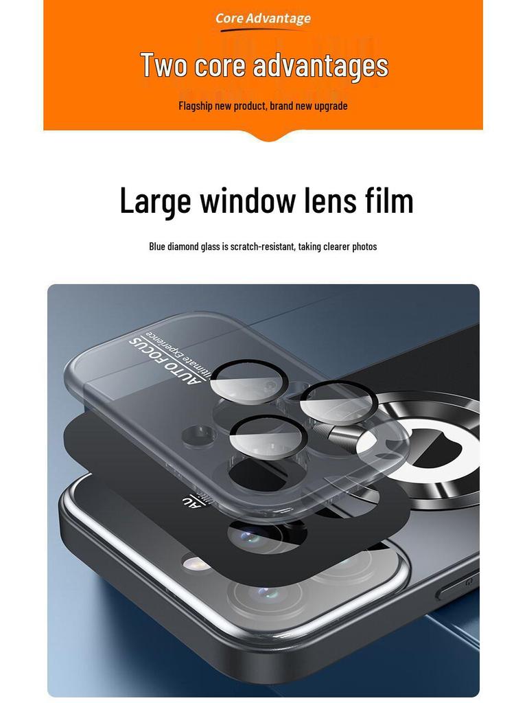Applicable Apple 17 ProMax Full Coverage Magnetic Matte Protective Phone Case