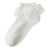 Girls Lace Trim Socks Thin White Dance Princess Kids Toddler Baby Latin