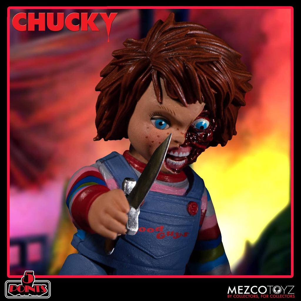 5-punkts Barnlekserien Chucky Actionfigur Deluxe Set, Blå, Medium, 653094
