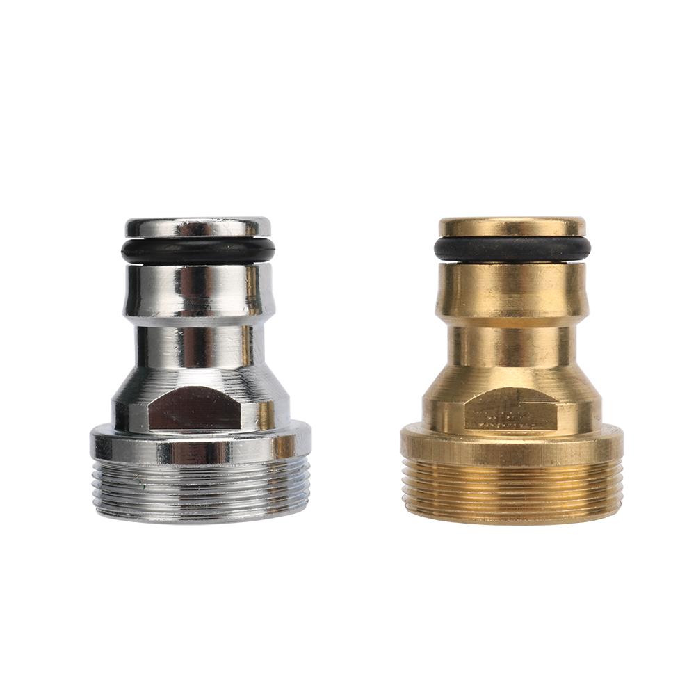 M22*M24 Female Male Thread Nipple Quick Connector Nickel Plated Copper Brass Faucet Adapter Irrigation Water Distribution Joint