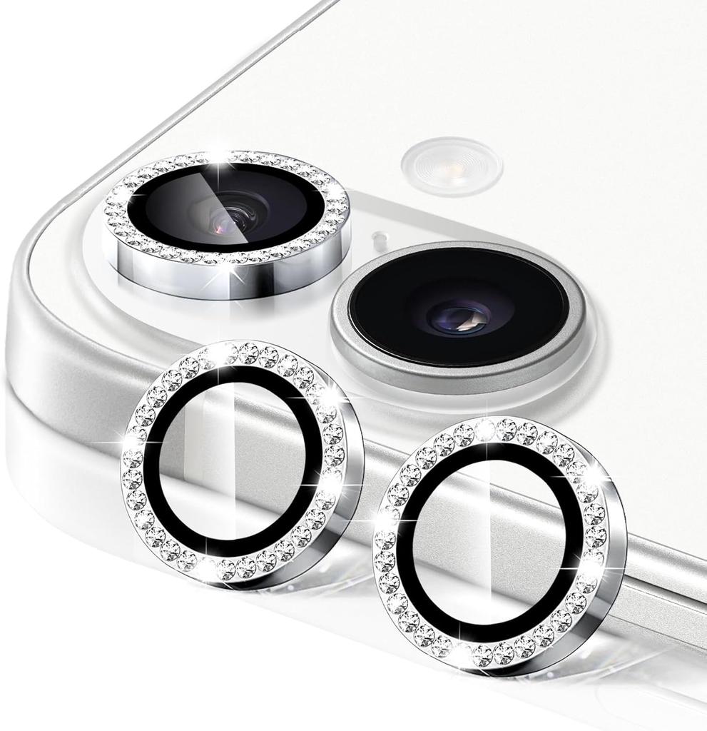 Třpytivý diamantový kryt chrániče objektivu fotoaparátu pro Iphone 17 Air 16 E 16E 16 Pro 15 Plus 14 Pro Max 13 12 Mini 11 17Pro Skleněný chránič Příslušenství