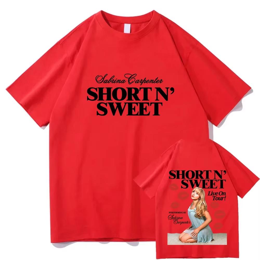Sabrina Carpenter Short N Sweet Live On Tour 2024 TShirt Fashion Unisexs Aesthetics Retro TShirt Neutral Casual TShirt