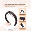 Korean Style Braided Non-Slip Wig Headband - High Volume Forest Design Hair Accessory