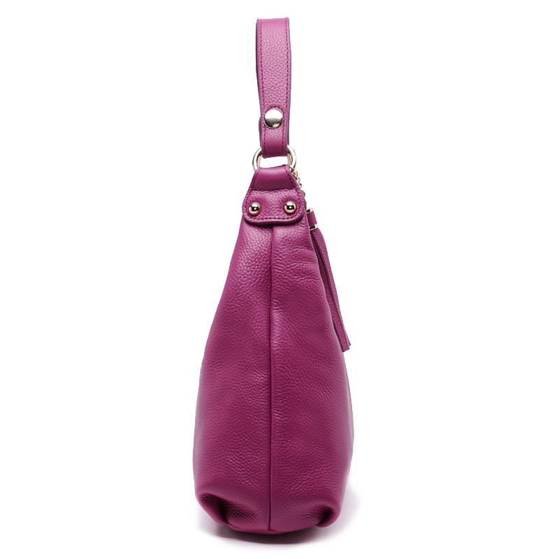 Quaste Casual Damen Umhängetasche Hand Crossbody Dumpling Bun Top Layer echtes Leder Damen Tasche