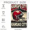 Kansas City Chiefs Vintage Football Metal Sign Heavy Duty Large 7.8x11.8 Inch Plaque Art Gift