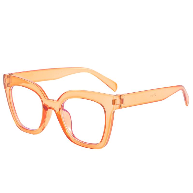 Oversized Square Frame Anti-Blue Light Glasses Woman Fashion Retro Men Computer Gaming Eye Protection Classic Plain Spectacles