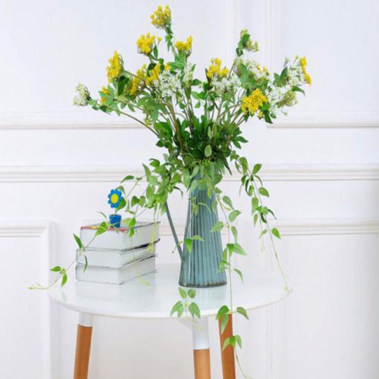 Artificial Plant No-Maintenance Long-Lasting Freshness Green Artificial Vine Realistic Texture Flexible Vines Faux Clematis