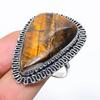 Tiger Eye Gemstone Handmade 925 Sterling Silver Jewelry Ring Size 10 B1r86