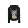 Graphic Print Cotton Zipped For Men Black Men's OMBE001R20E300141088