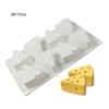 Heat Resistant Cheese Shape Silicone Mold 8 Cavity French Pastry Mold Creative Baking Mold  Pudding