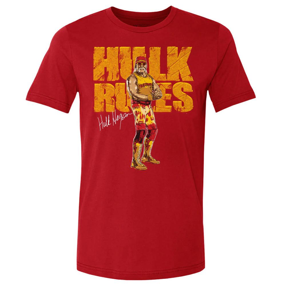 Hulk Hogan Hulk Rules Signed T Shirt Red All Size S-5Xl AL946 Unisex T-Shirt M
