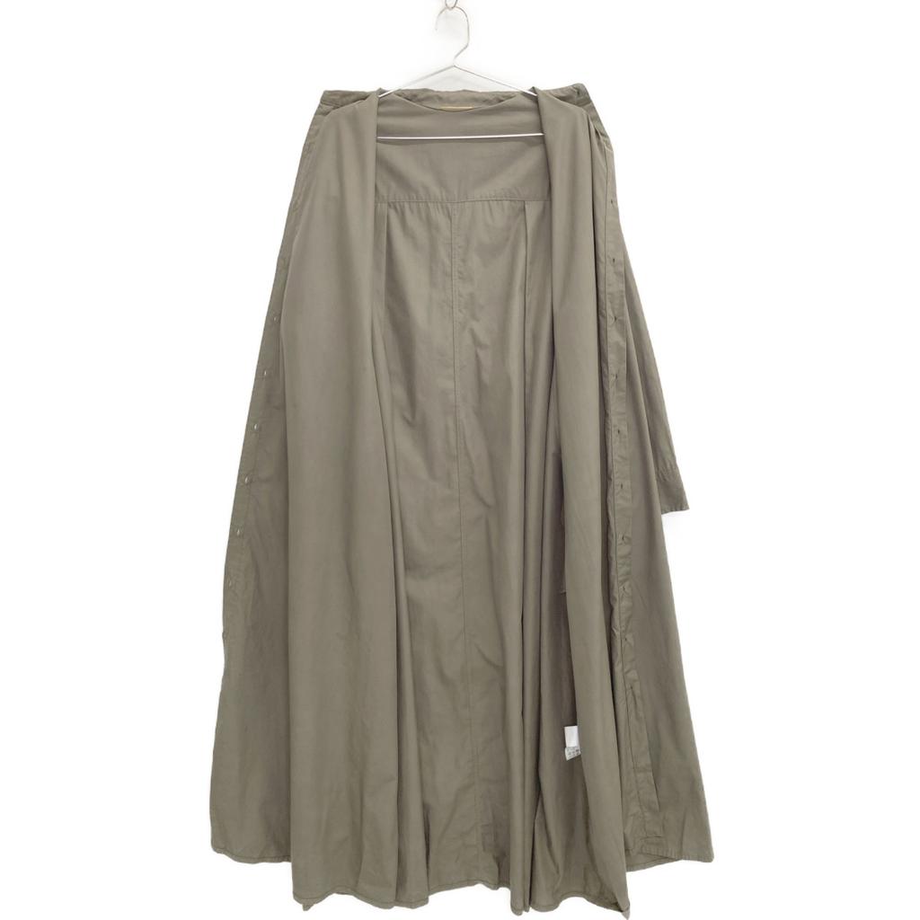 Deuxieme Classe 24-040-500-7010 Cotton Long Sleeve Shirt Dress 38 KhakiUsed