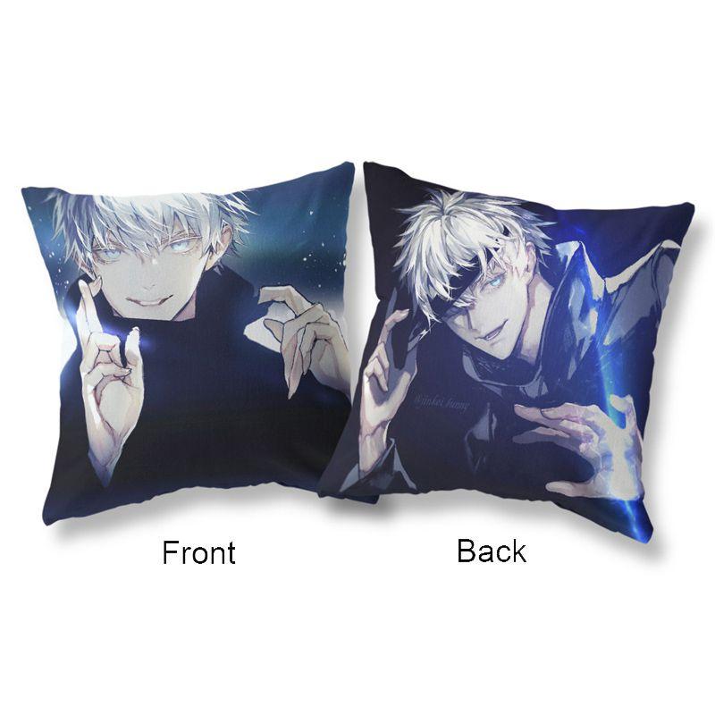Vibrant 45x45cm Jujutsu Kaisen Cushion Cover With Double Sided Japanese Anime Design For Home Decor