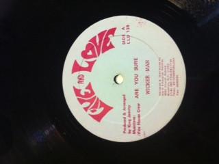 

12inch Record WICKERMAN LITTLE JOHN Are You Sure No Thing Like No One LLD139 Live And Love US Reggae Ska Dub Used
