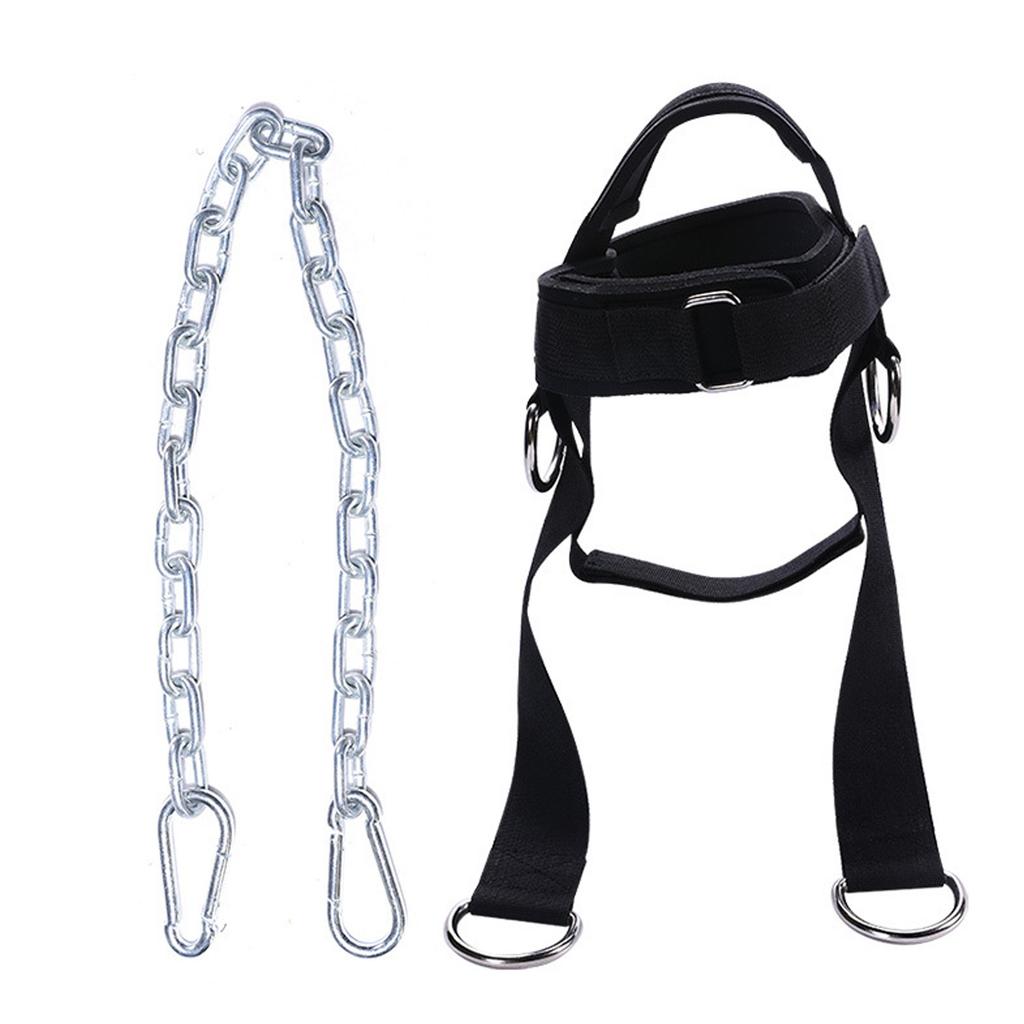 Adjustable Head Harness Neck Trainer Head Training Belt Sports Neck Training Exerciser for Weightlifting Bodybuilding