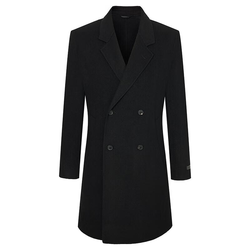 Baoxiniao Men's Pure Wool Double-breasted Long Double-faced Coat