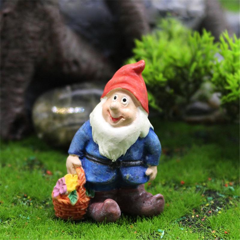 Mini Resin Moss Micro Landscape Decoration Outdoor Fairy Miniature Garden Dwarf Ornaments Handicraft Flower Pot Accessories Elf