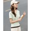 Women's V-Neck Color Block T-Shirt