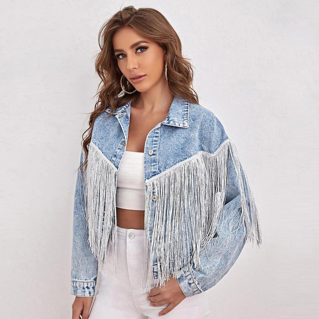 Denim Jacket Fashion Lapel Denim Jacket Woman