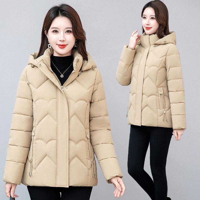 Medium and long thickened loose cotton clothes large size jacket winter bread clothes women's new cotton clothes Cang