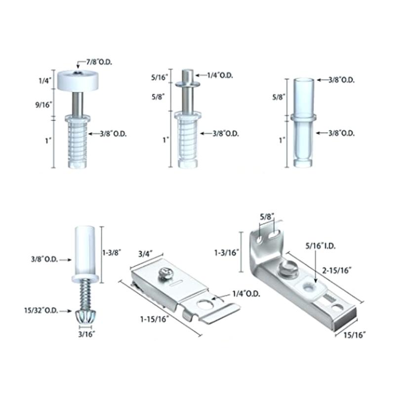 Complete Replacement Set Quick & Effective Repair Solution Bifold Door Hardware Repair Set Steel  for Closet Entrances