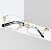 Ultra-light Gold Wire Square Frame Anti-blue Light High Definition Eye Protection Middle-aged and Elderly Reading Glasses Business Fashion Reading 