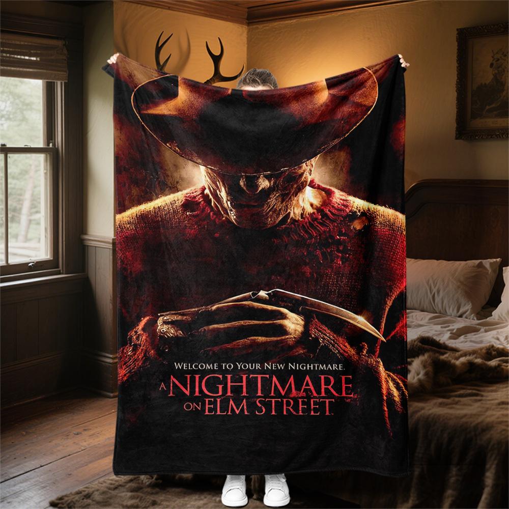 nightmare elm street freddy - Throw Blanket, Soft Bedding Cover, Flannel Blankets, Living Room, Travel, Camping,All Seasons Use98