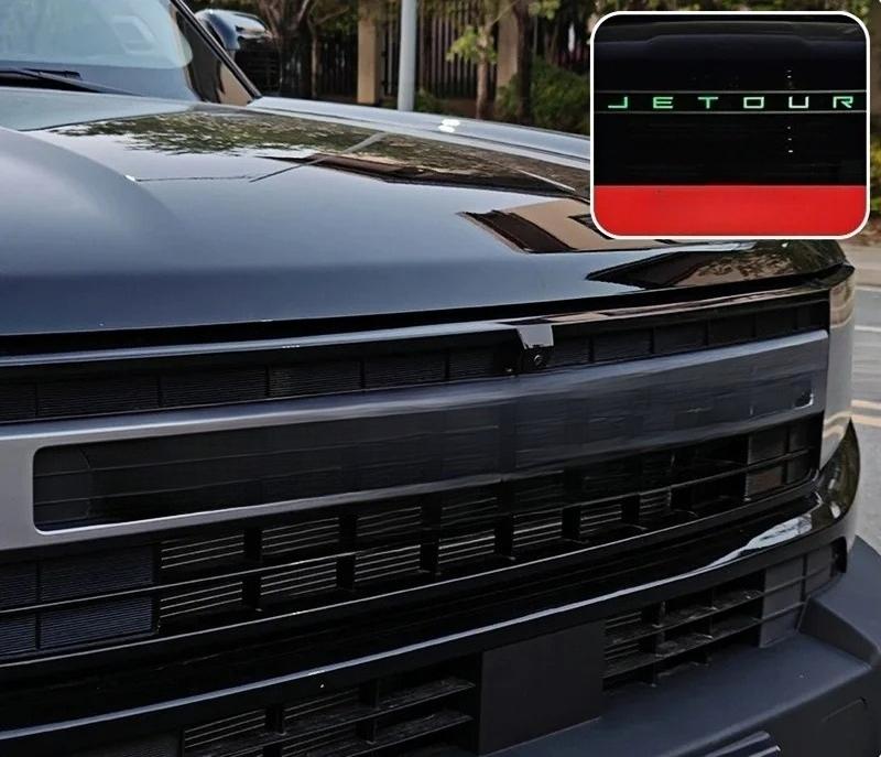 gycsn9 For Chery Jetour Shanhai T1 2024-2025 Car Exterior Decoration Sticker Accessories Black Sticker Car Grille Letter Label Fit