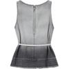 Levis Loose Soft Comfortable Gradient Denim Vest Women Tops Gray White 003TW-0000