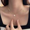 Simple Temperament Golden Beanie Necklace Female