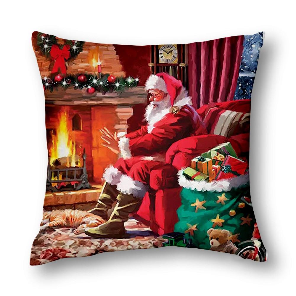 Christmas Decor Cushion Cover Sofa Decor Cushion Cover Bed Decor Pillow Cover Home Decor 40X40 45X45 50X50 60X60Cm