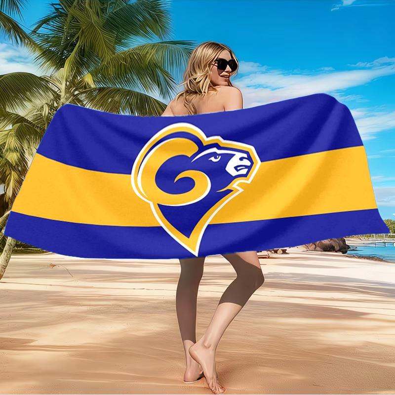 1PC Rams Team Spirit Beach Towel, Microfiber Beach Towel, Perfect For Pool, Beach, Travel, Home Decor Beach Party Fan Gifts