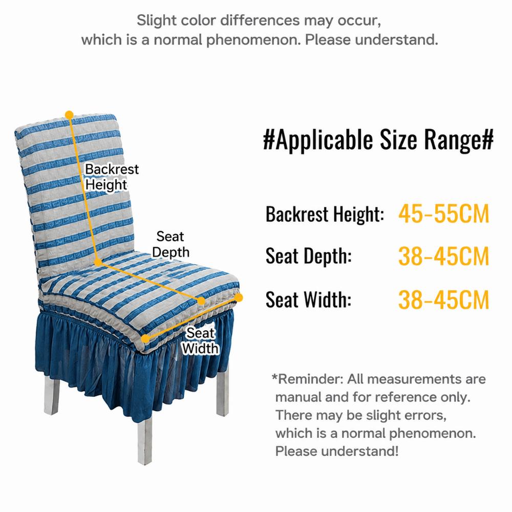 1PC Seersucker Chair Cover Elastic Stretch Chair Slipcover Kitchen Hotel Wedding Banquet