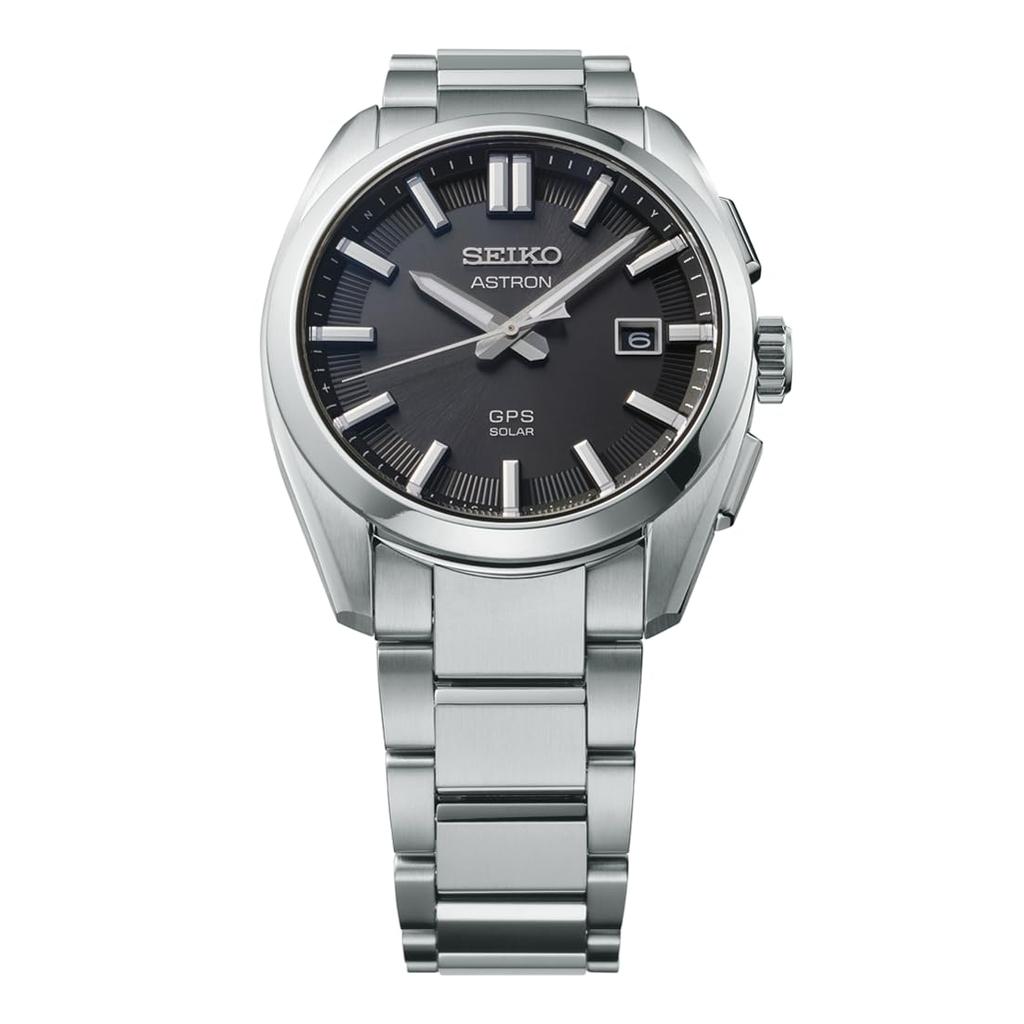 Seiko Uhr Astron Origin GPS Solar SBXD035 Silberne Uhr Herren