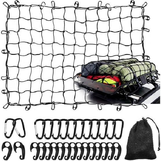 3  x 4  Cargo Net Stretches to 6  x 8 , Heavy Duty Cargo Netting for 3  x 4