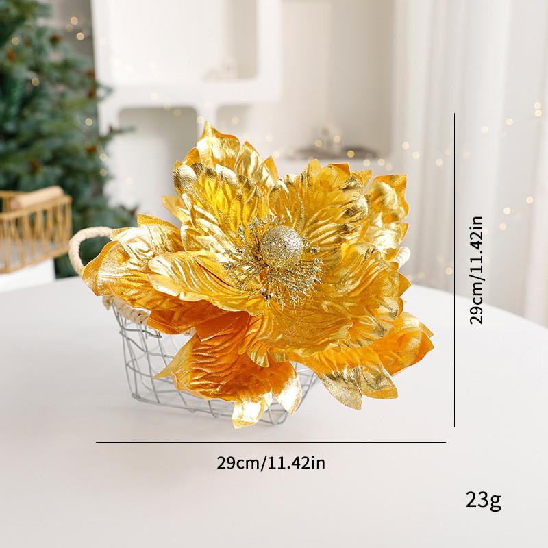 Faux Decorative Christmas Flowers For Festive Centerpieces And Tree Accessories