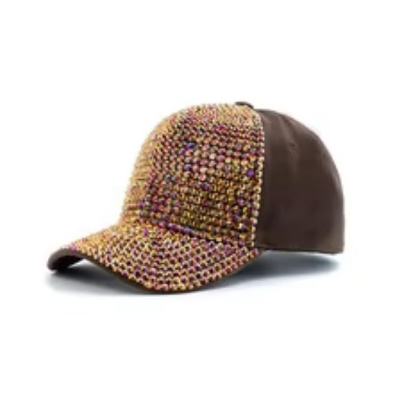 New Fashion Women Diamond Inlay Cap Spring Summer Hip Hop Kpop Dance Baseball Caps Simple Plain Party Street Hat