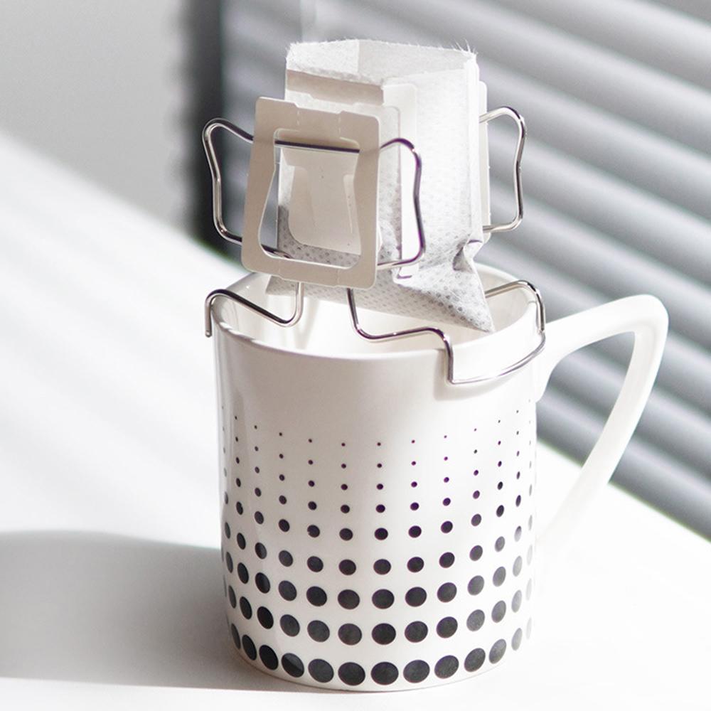Stainless Steel Reusable Holder For Japanese Style Disposable Ears Drip Bags Coffee Cup Dripper Baskets Filter Paper Bag Shelf