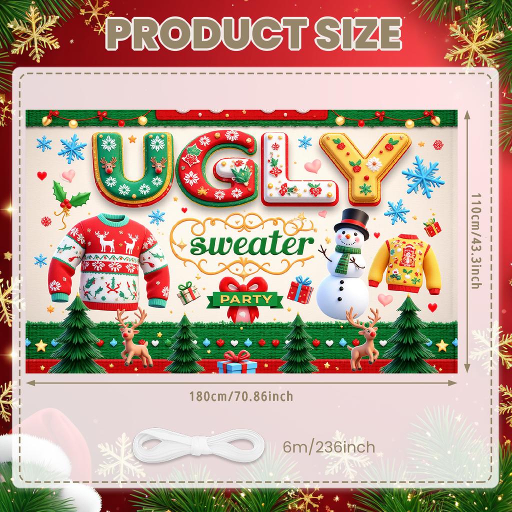 Christmas Decor Christmas Theme Festive Backdrop Christmas Party Banner Decorative Banner Event Banner For Party Event Family