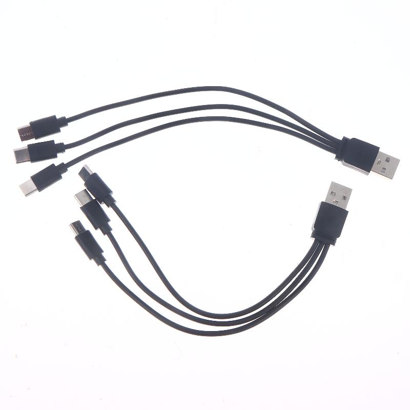 

1/2 шт. 20 см Кабель-адаптер розгалужувач USB на Type-C 2/3/4/5-портовий Кабель-розгалужувач USB C Кабель для багаторазової зарядки USB на Type C 1 to 3 2PCS