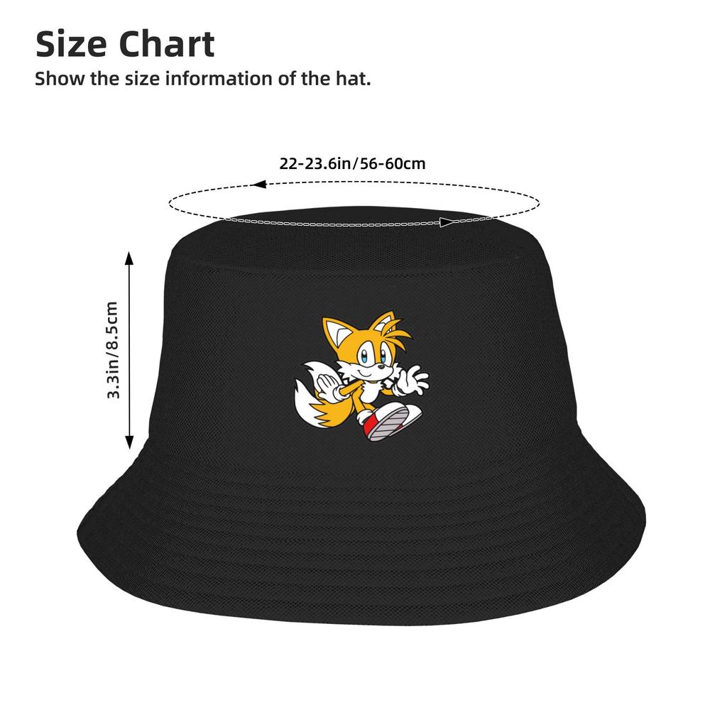 Miles Tails Prower Bucket Hat Panama Bob Hats Outdoor Fashion Autumn For Summer Beach Fishing Unisex Fisherman Caps