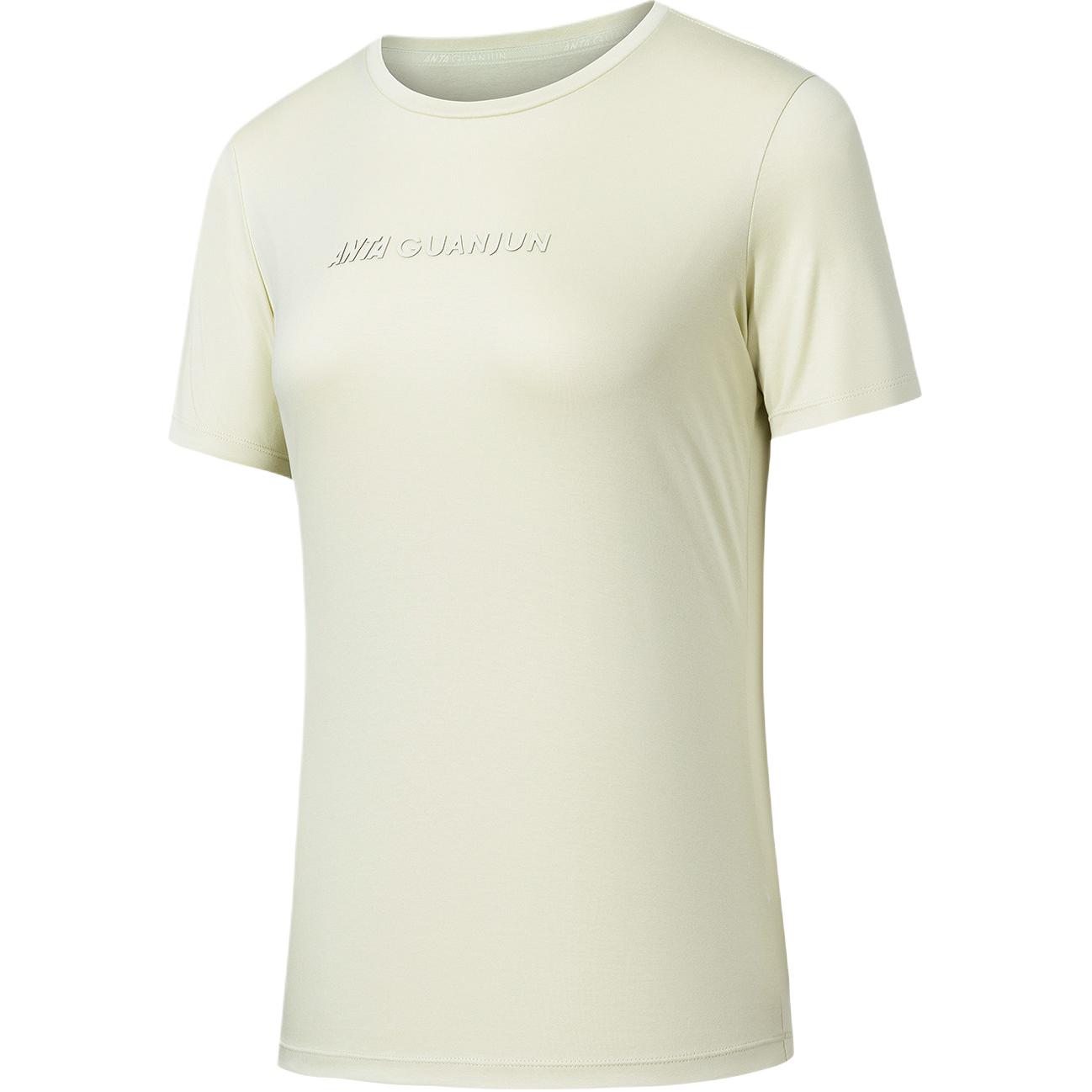 

Anta Champion Glory Round Neck Letter Soft Versatile Simple Short Sleeve Knit Top Women tops 162620106-6 L