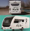 Black Howling Wolf Tree Mountain Moon Star Graphic Sticker For SUV RV Camper Van