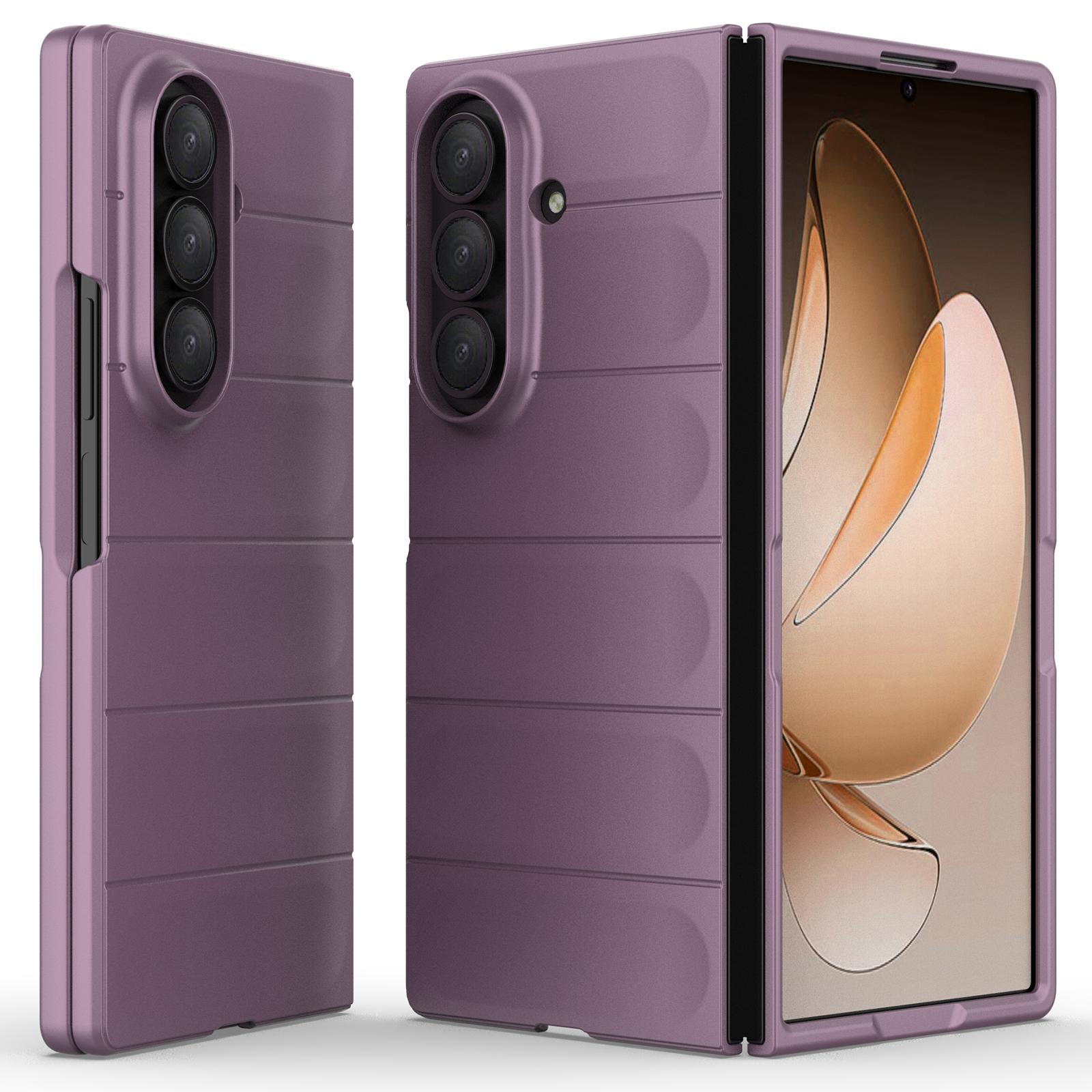 

For Samsung Galaxy Z Fold7 5G Case Anti-Drop Soft TPU Rugged Phone Back Cover Light Purple
